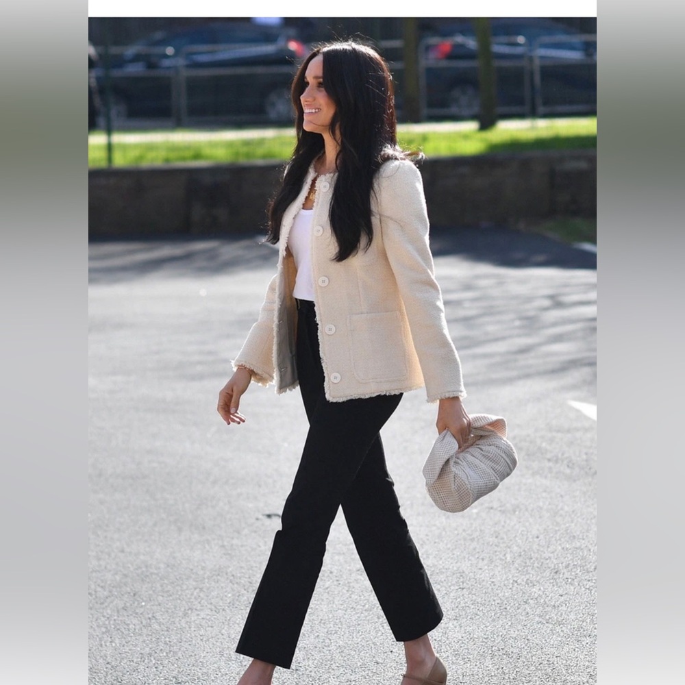 Me+ Em jacket as seen on Meghan Markle